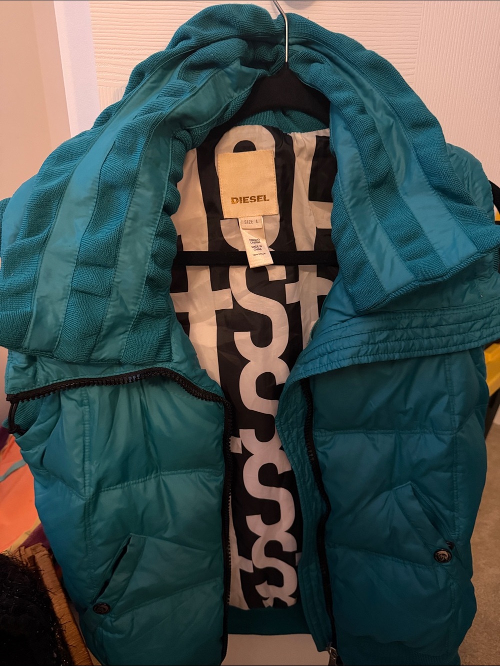 Diesel Teal Puffer Vest